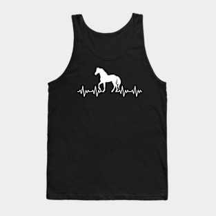 Horse Heartbeat Gift For Horse Lovers Tank Top